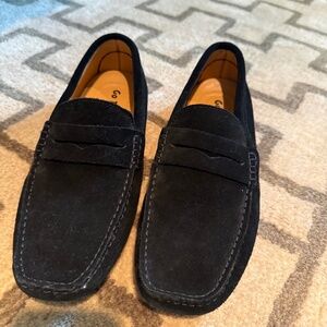 Go Tour Suede Men's Black Driving Loafers Size 10.5